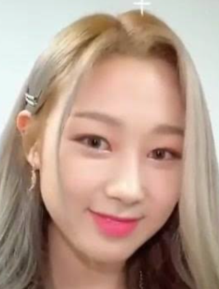 明るいヘアカラーで正面を向くジゼルの顔写真