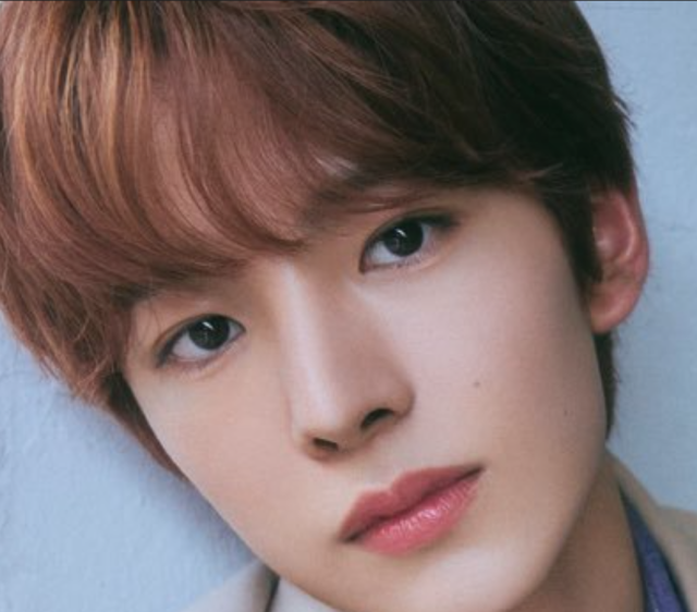 茶色の髪の人物がこちらを見つめる、目元や鼻筋、口元がよくわかる顔のアップ画像